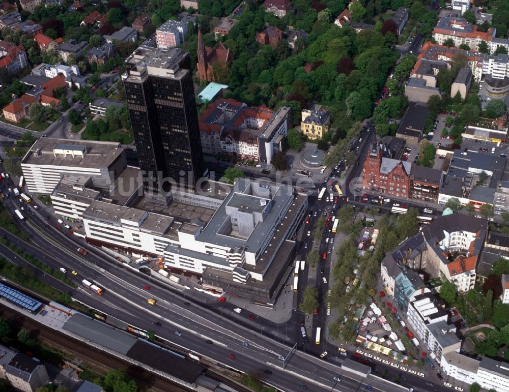 Luftbild Berlin - Der Steglitzer Kreisel an der Stadtautobahn 103 in Berlin