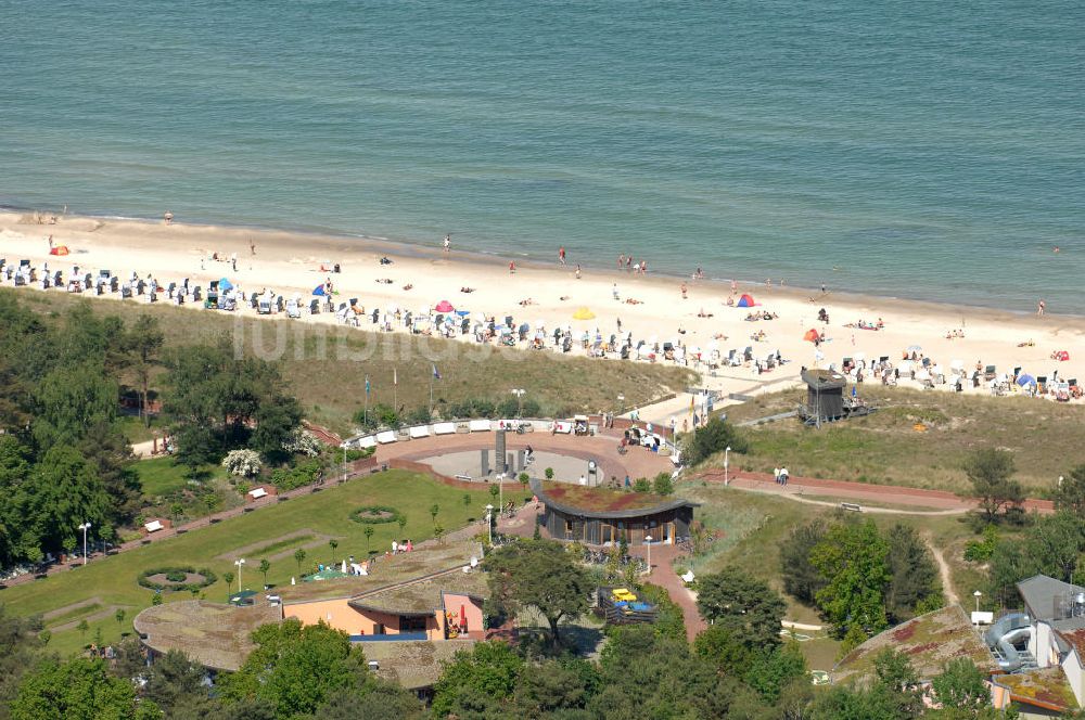 Baabe aus der Vogelperspektive: Der Strand am Ostseebad Baabe