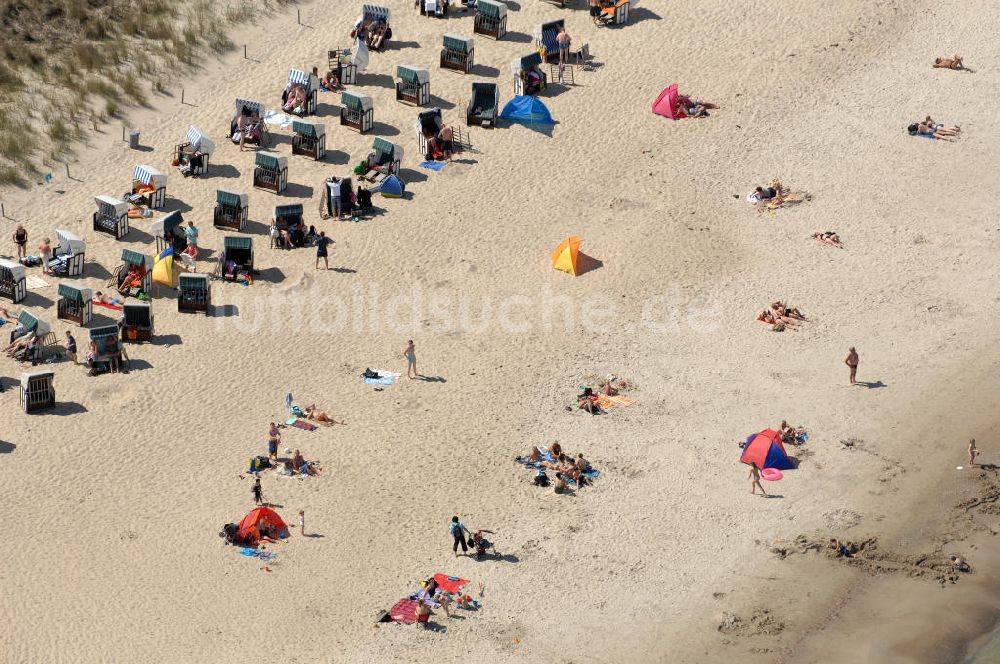 Baabe aus der Vogelperspektive: Der Strand am Ostseebad Baabe