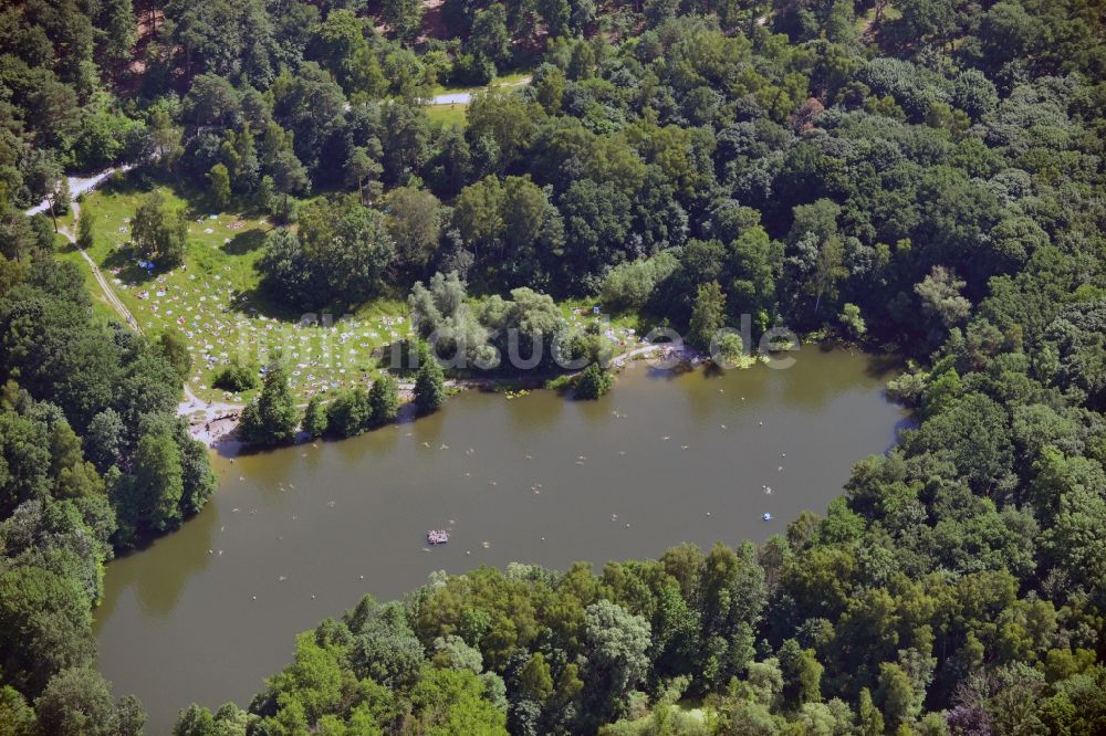 Luftbild Berlin - Der Teufelssee im Berliner Grunewald im Bezirk Charlottenburg-Wilmersdorf in Berlin im Bundesland Brandenburg