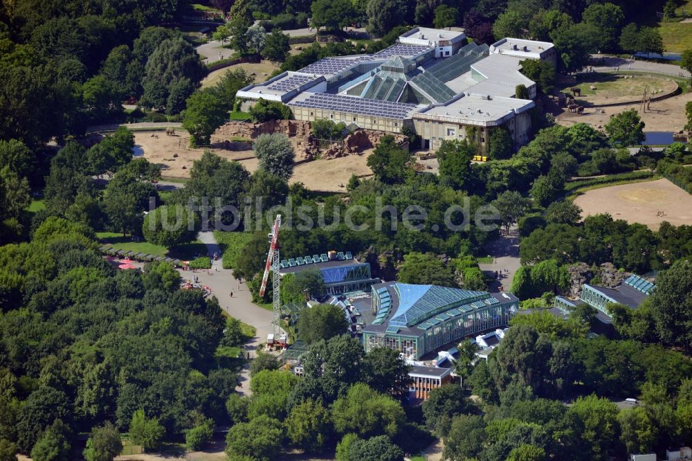 Berlin von oben - Der Tierpark Berlin im Ortsteil Friedrichsfelde im Bezirk Lichtenberg in Berlin im Bundesland Brandenburg