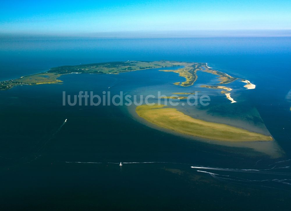 Luftbild Insel Hiddensee - Der Vitter Bodden bei Hiddensee im Bundesland Mecklenburg-Vorpommern