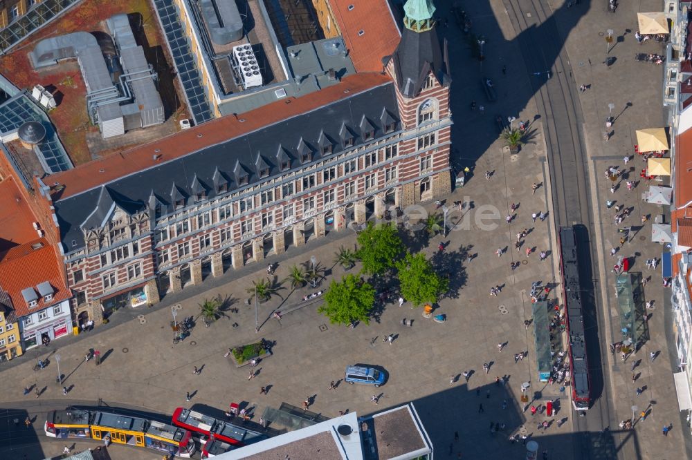 Erfurt aus der Vogelperspektive: Des Platz- Ensemble Anger im Ortsteil Zentrum in Erfurt im Bundesland Thüringen, Deutschland