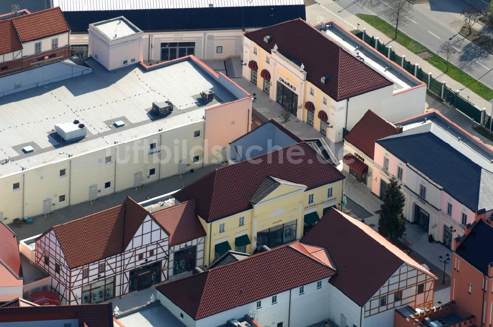 Wustermark OT Elstal aus der Vogelperspektive: Designer Outlet Berlin in Elstal