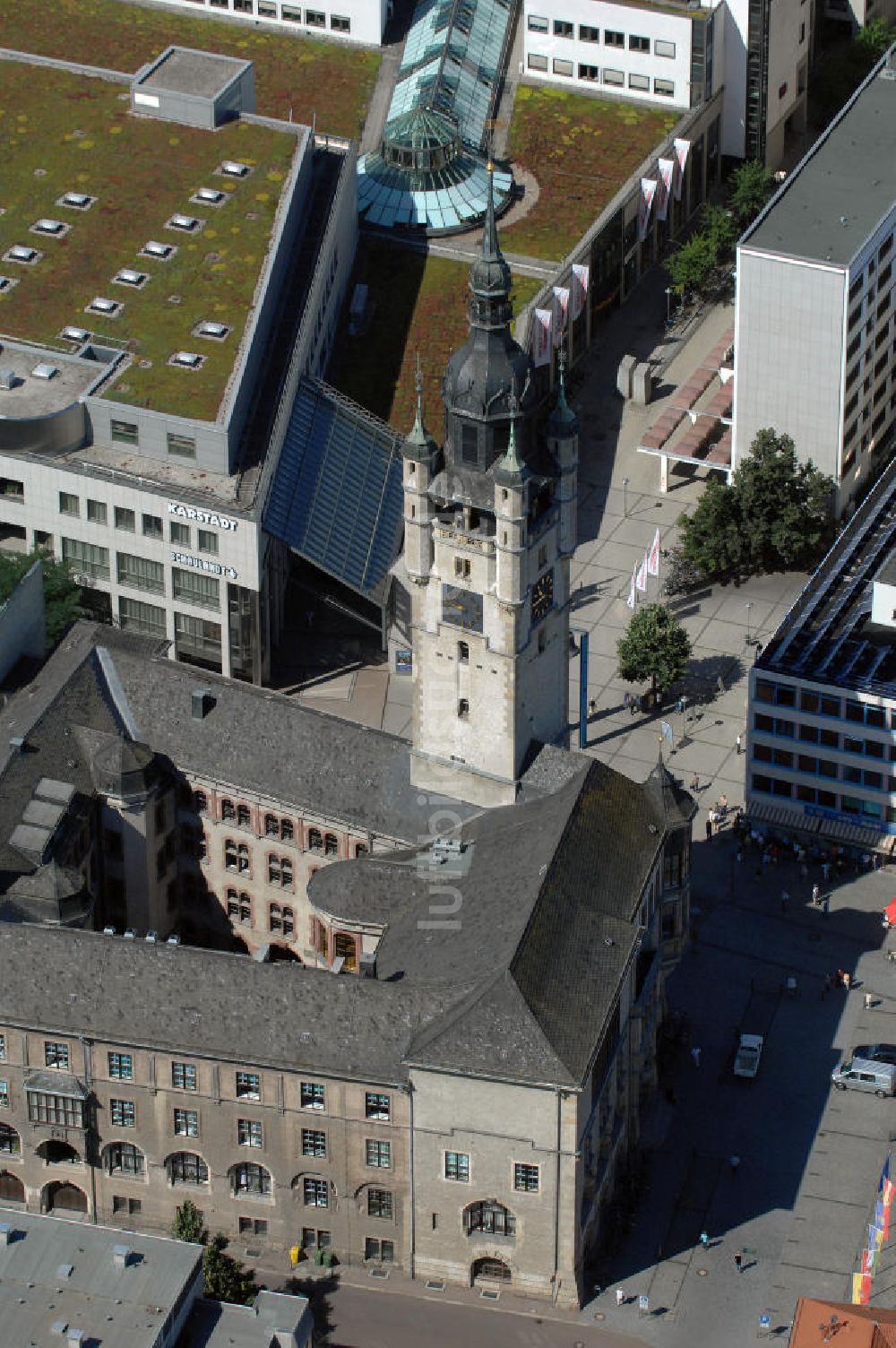 Dessau-Roßlau von oben - Dessau-Roßlau Altes Rathaus