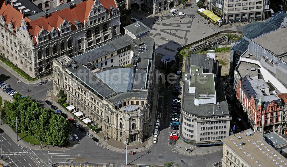 Luftaufnahme Leipzig - Deutsche Bank und Merkurhaus Leipzig