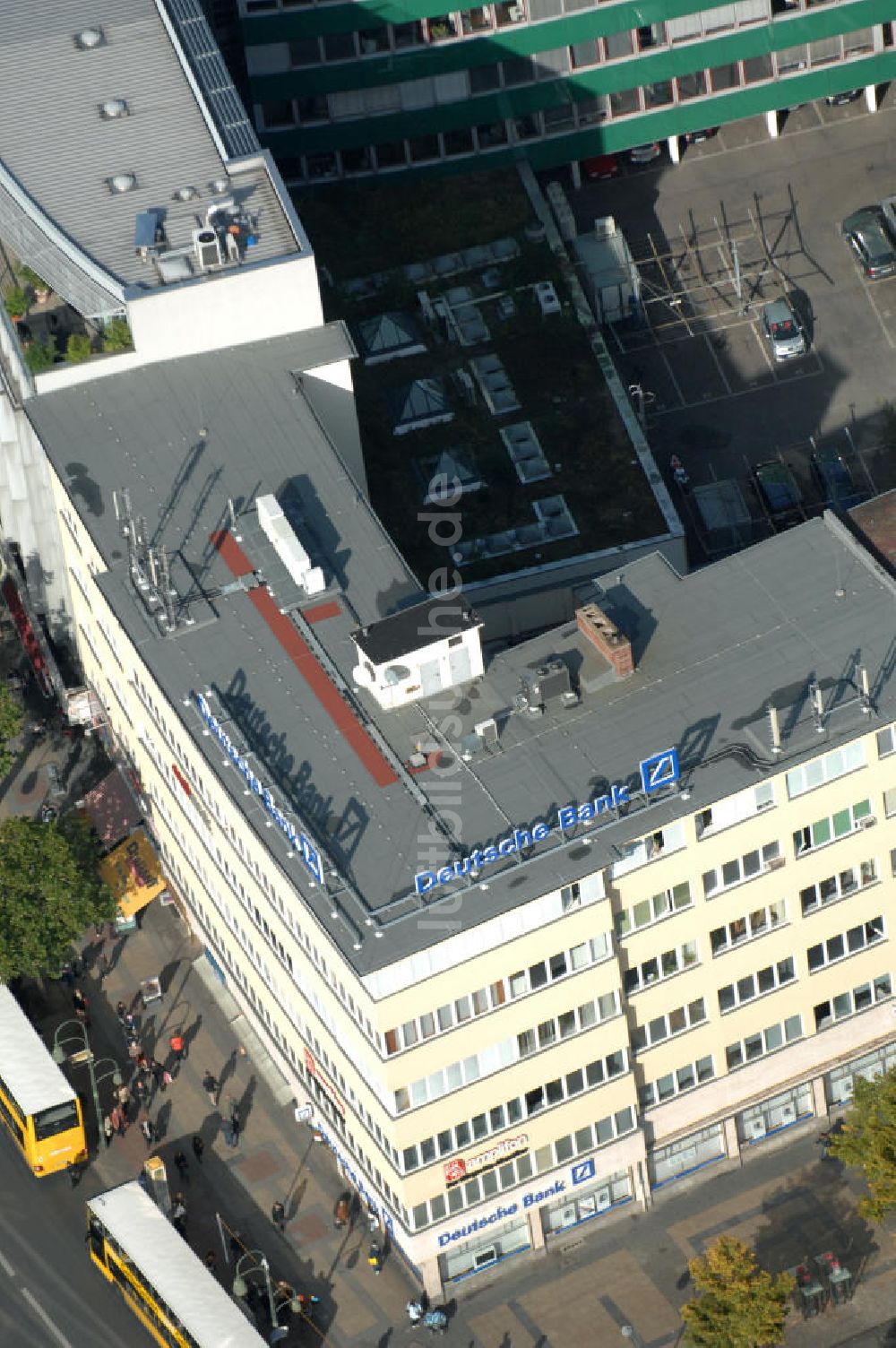 Luftaufnahme Berlin - Deutsche Bank am Wittenbergplatz in Berlin