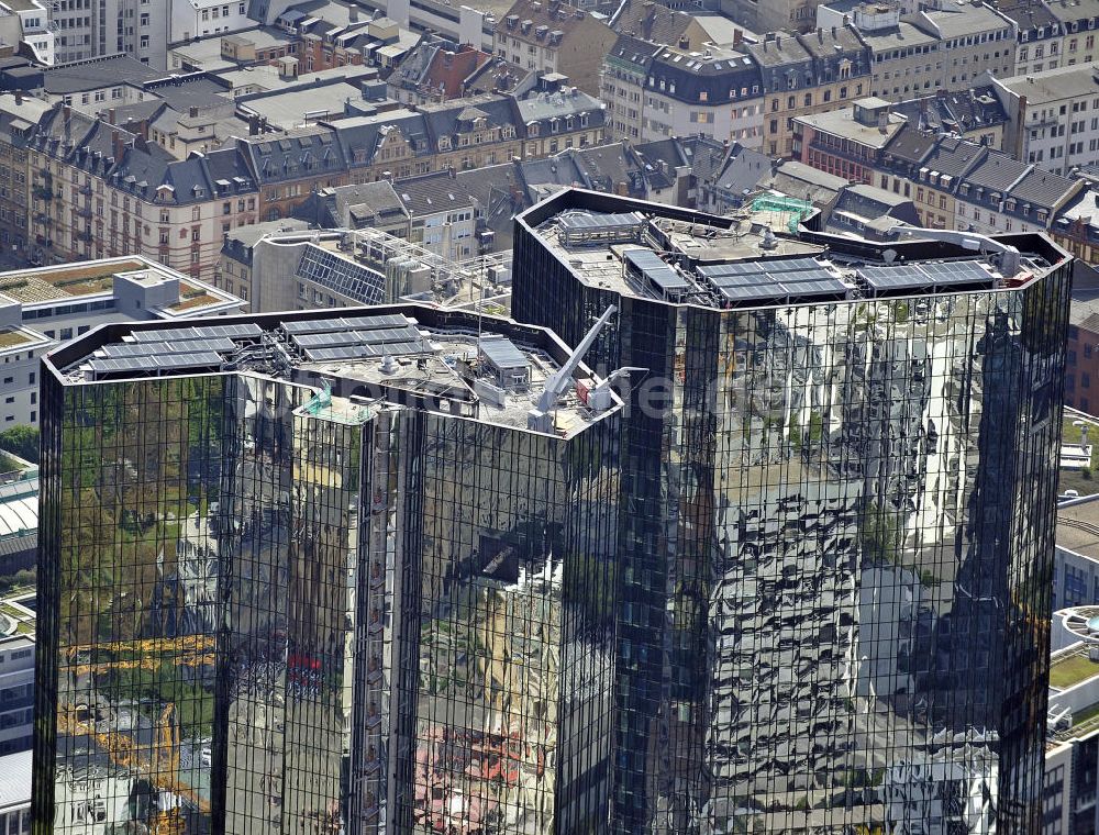 Frankfurt am Main von oben - Deutsche Bank Zwillingstower