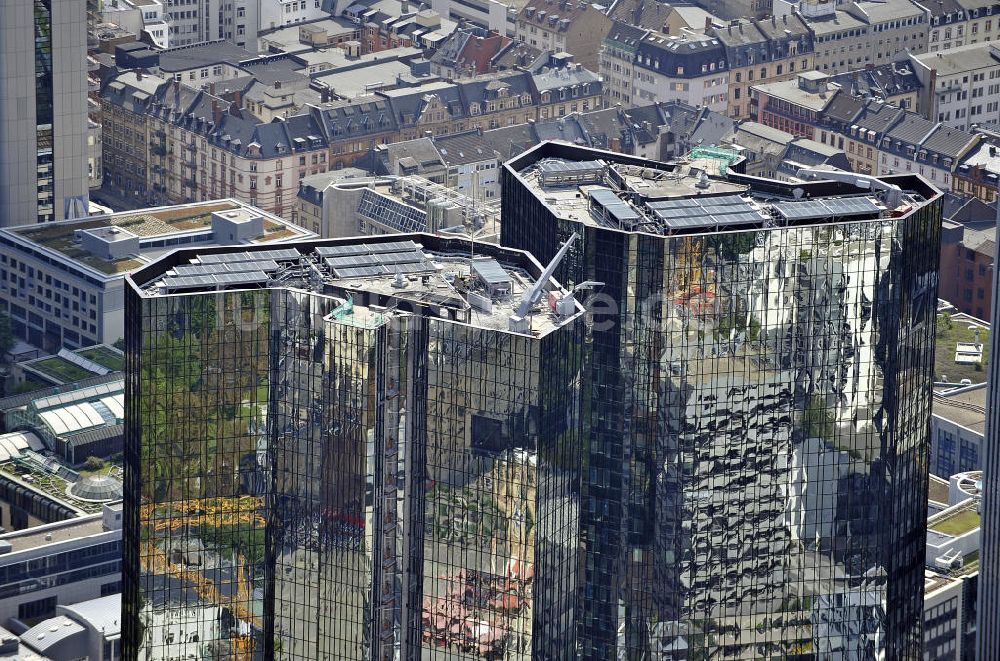 Frankfurt am Main aus der Vogelperspektive: Deutsche Bank Zwillingstower