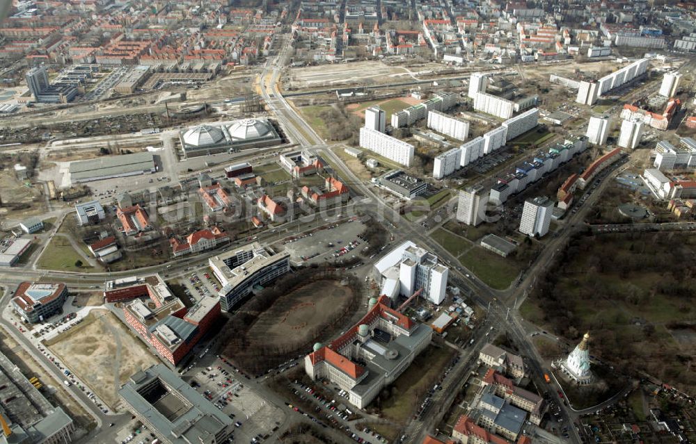 Luftaufnahme Leipzig - Deutsche Buch- und Schriftmuseum und Max-Planck-Institut in Leipzig