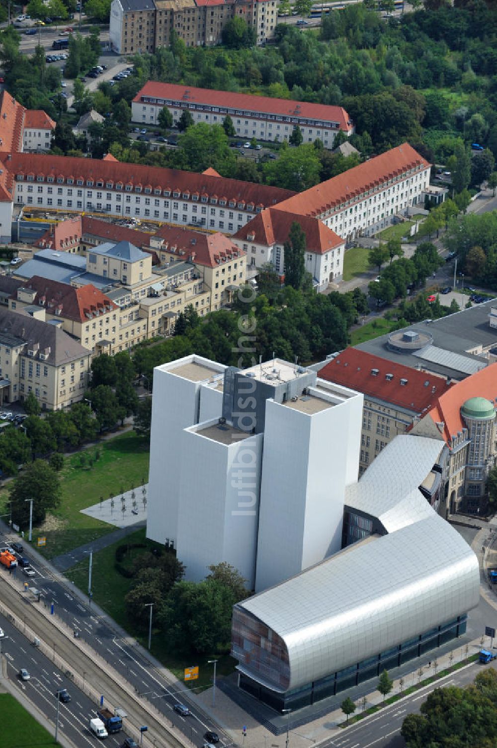 Luftaufnahme Leipzig - Deutsche Nationalbibliothek Leipzig