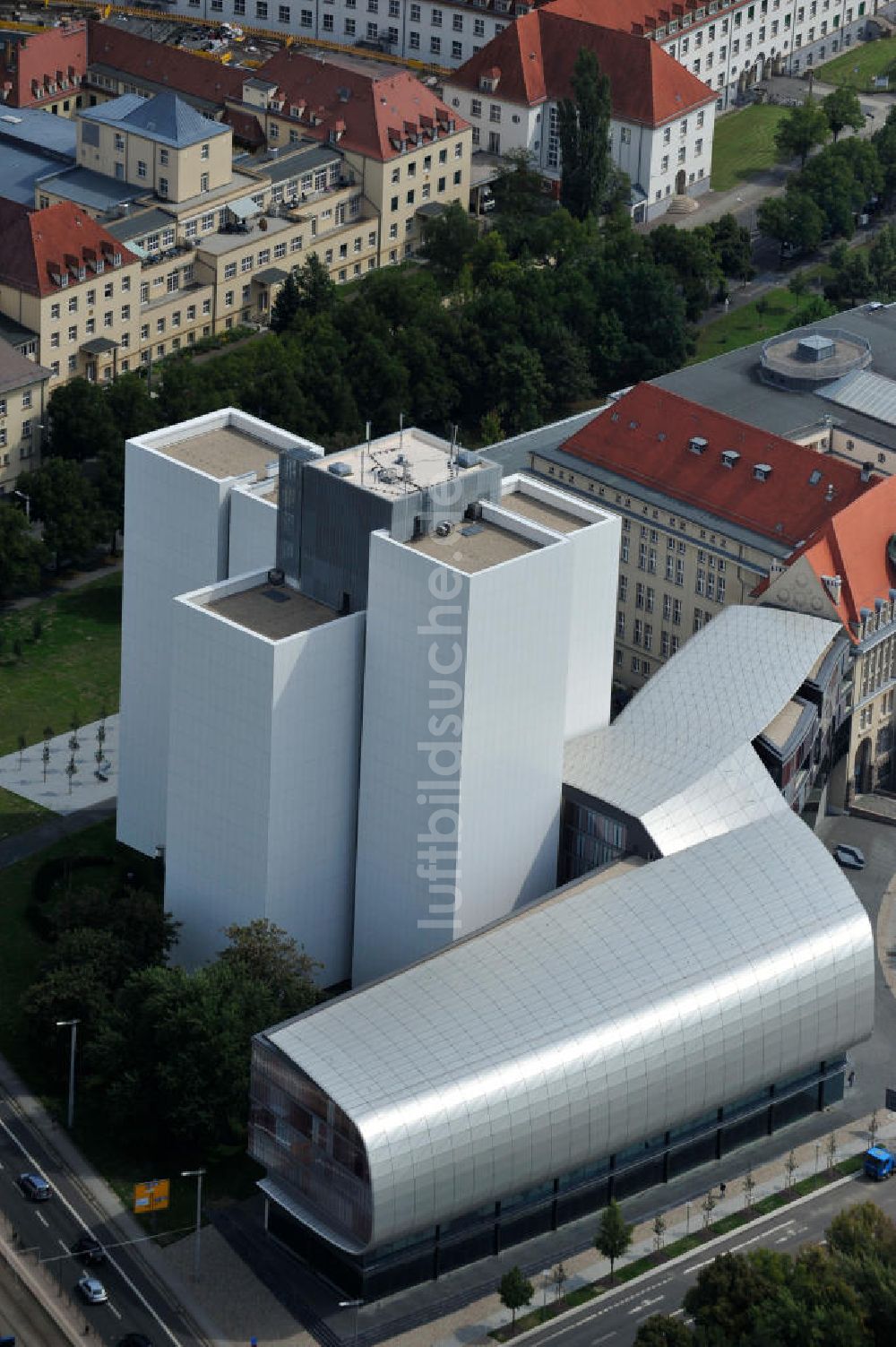 Leipzig von oben - Deutsche Nationalbibliothek Leipzig