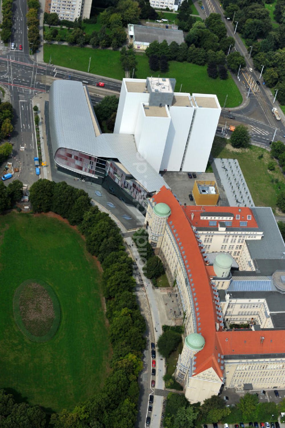 Luftbild Leipzig - Deutsche Nationalbibliothek Leipzig