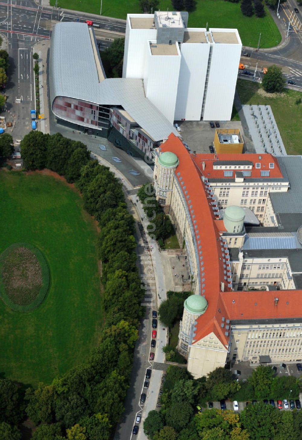 Luftaufnahme Leipzig - Deutsche Nationalbibliothek Leipzig