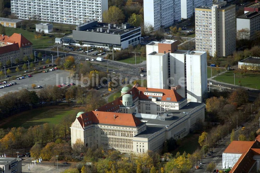 Leipzig von oben - Deutsche Nationalbibliothek in Leipzig