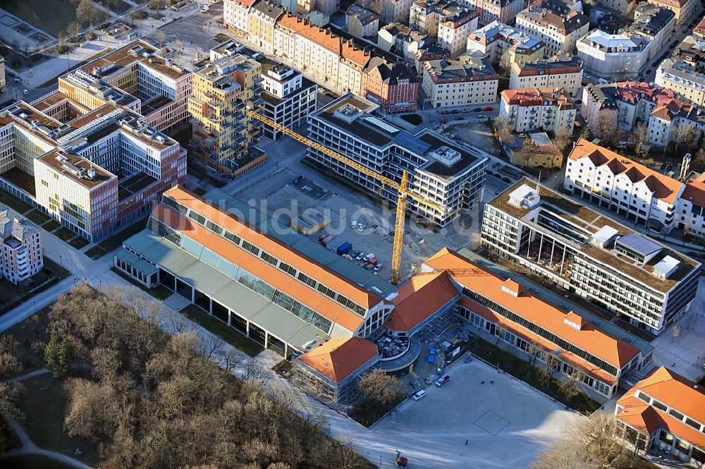 Luftbild München - Deutsches Museum Verkehrszentrum in München / Schwantalerhöhe im Bundesland Bayern