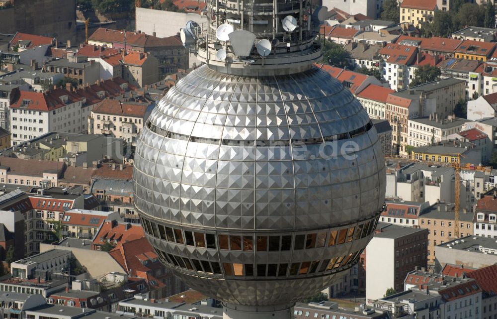 Luftbild Berlin - Deutschlands höchstes Bauwerk wird 40 - Berliner Fernsehturm