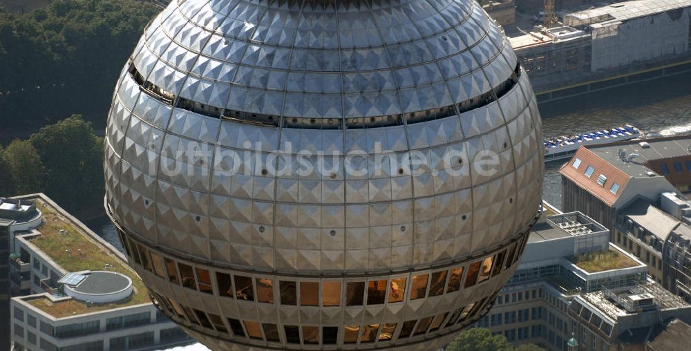 Luftbild Berlin - Deutschlands höchstes Bauwerk wird 40 - Berliner Fernsehturm