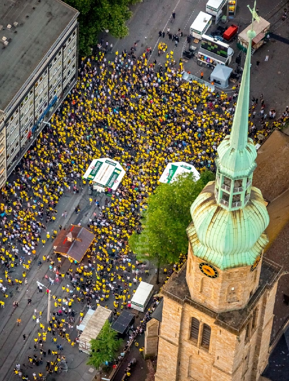 Luftbild Dortmund - DFB-Pokalfinale Public Viewing in Dortmund im Bundesland Nordrhein-Westfalen, Deutschland