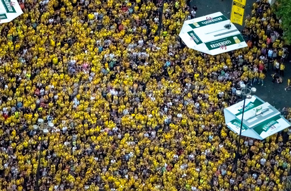 Luftbild Dortmund - DFB-Pokalfinale Public Viewing in Dortmund im Bundesland Nordrhein-Westfalen, Deutschland