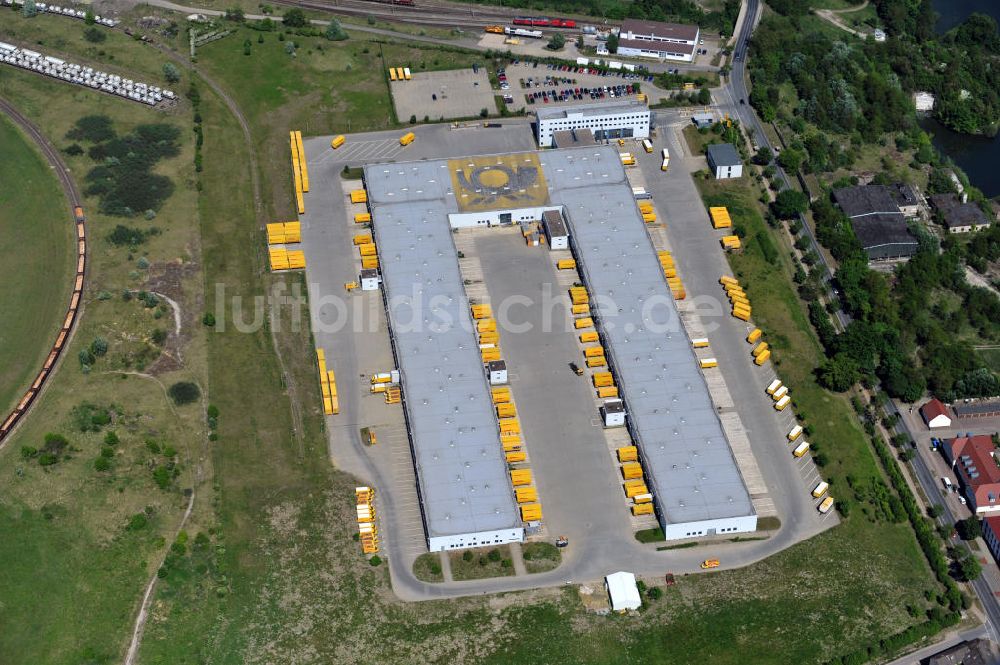 Rüdersdorf von oben - DHL Paketzentrum Rüdersdorf