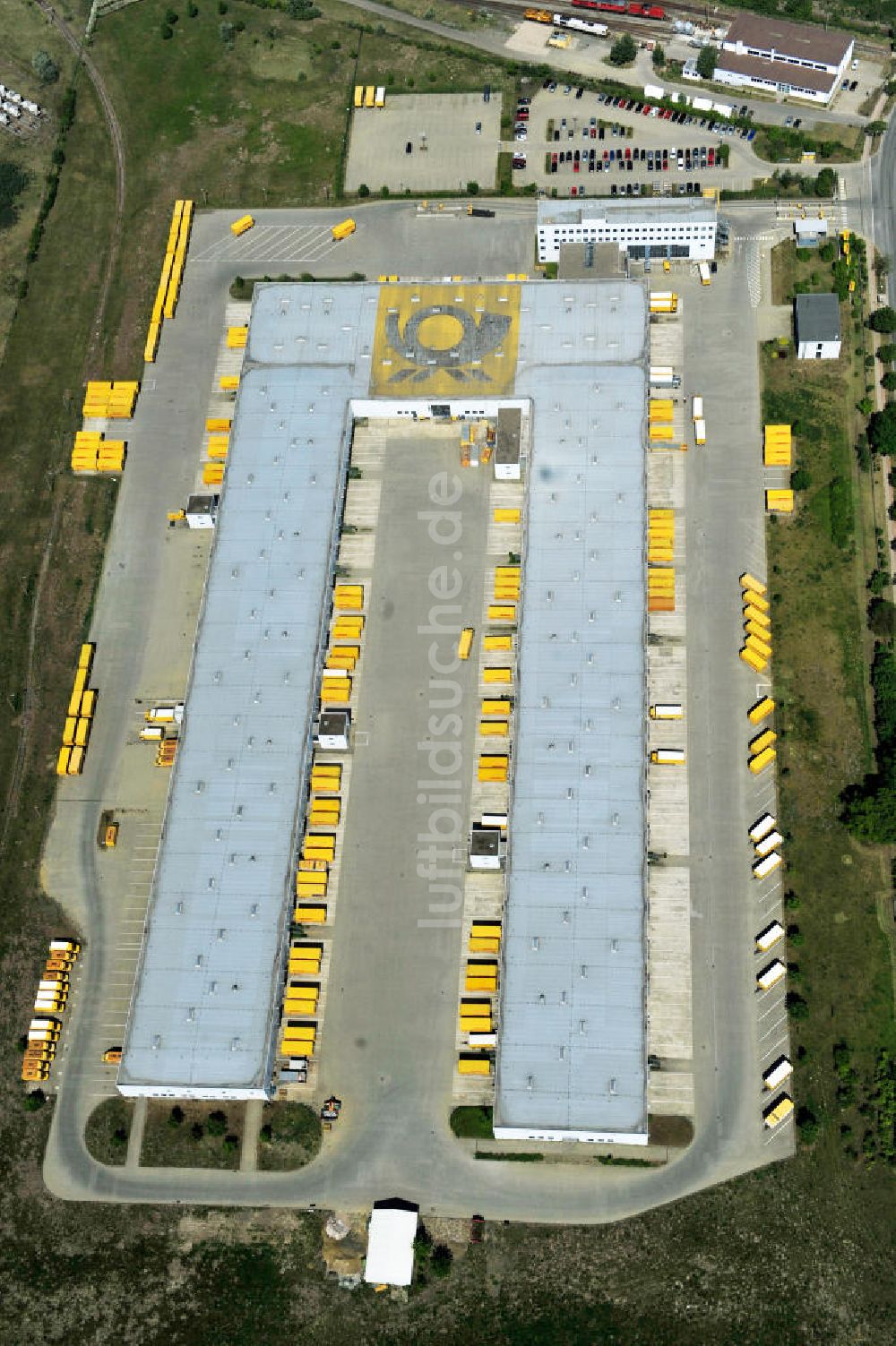 Rüdersdorf von oben - DHL Paketzentrum Rüdersdorf