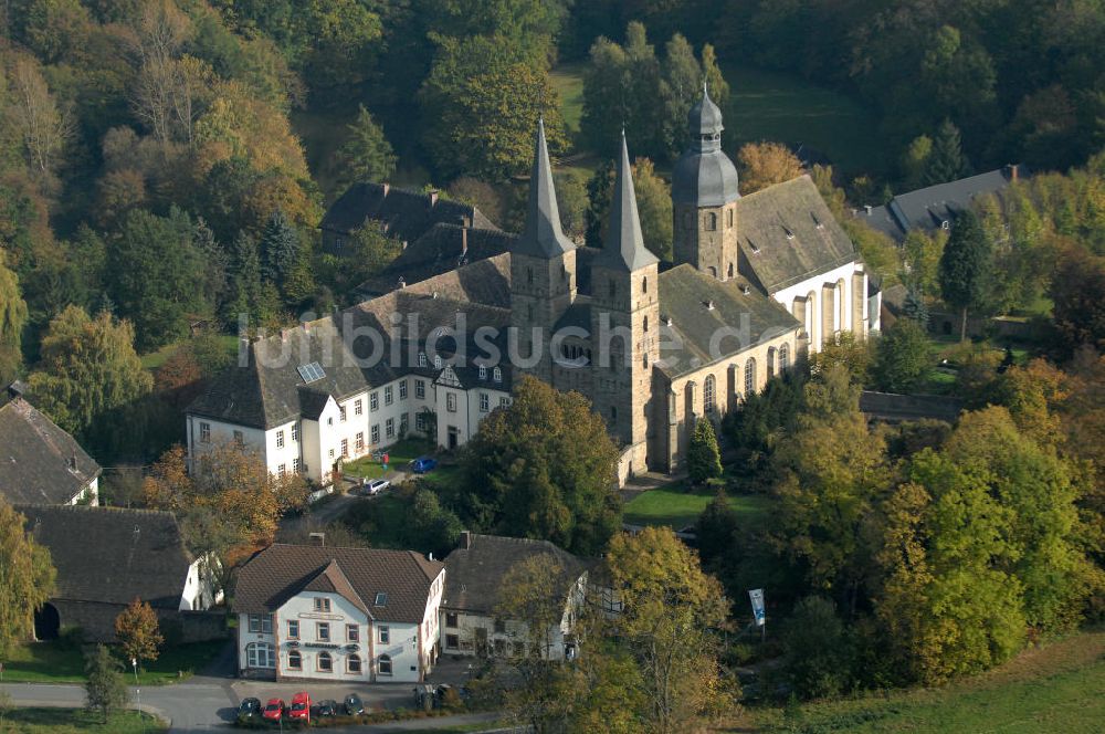 Marienmünster aus der Vogelperspektive: Die Abtei Marienmünster