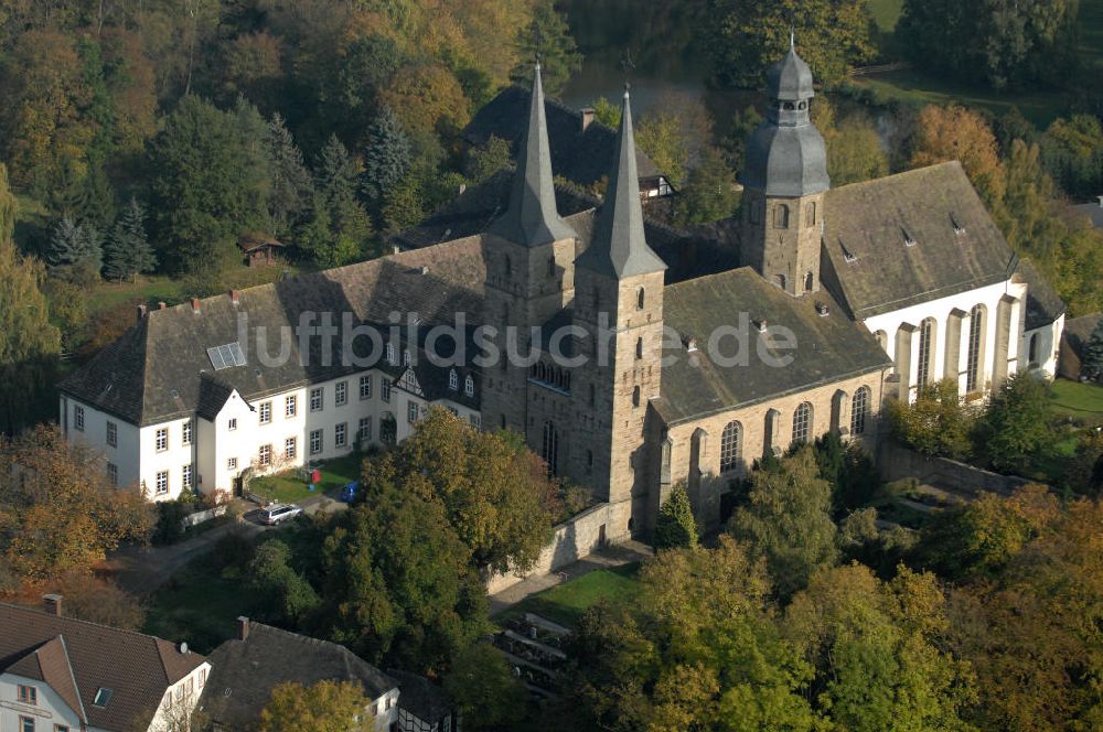 Luftaufnahme Marienmünster - Die Abtei Marienmünster