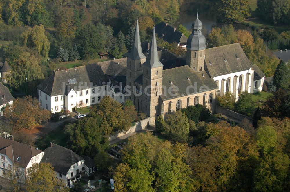 Marienmünster von oben - Die Abtei Marienmünster