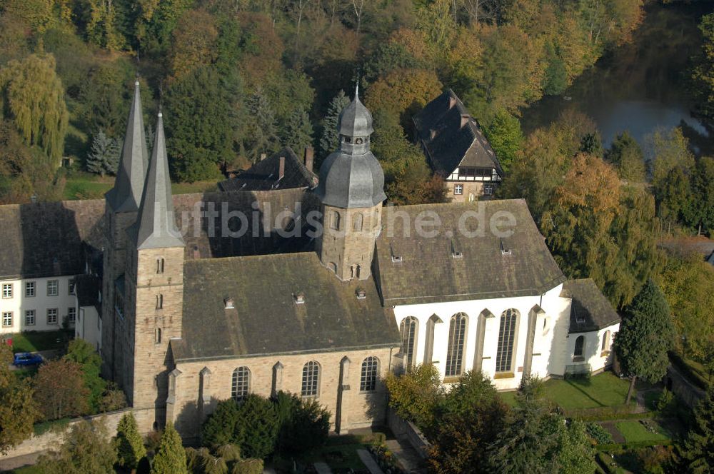 Luftaufnahme Marienmünster - Die Abtei Marienmünster