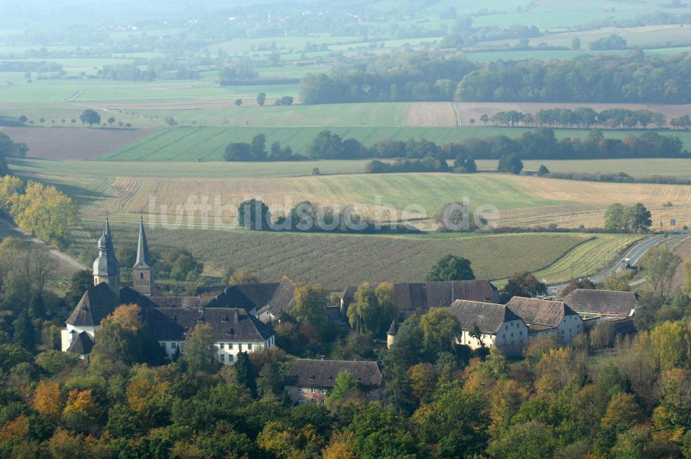 Marienmünster aus der Vogelperspektive: Die Abtei Marienmünster