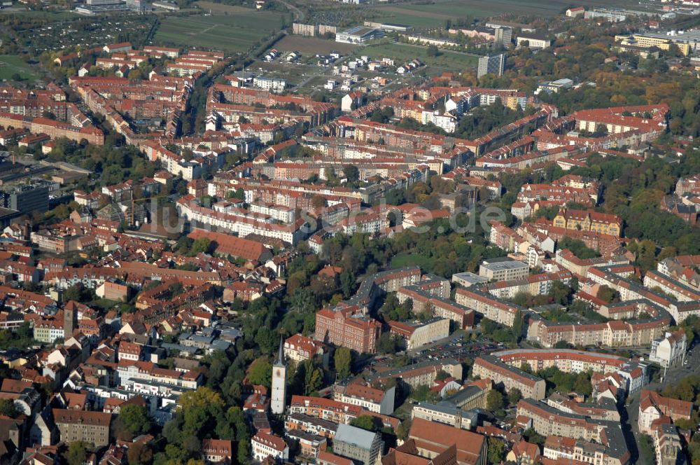 Erfurt von oben - Die Andreasvorstadt in Erfurt