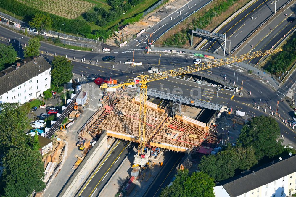 Bonn aus der Vogelperspektive: Die Anschlussstelle Endenich verbindet die A 565 mit der B 56 in Bonn im Bundesland Nordrhein-Westfalen, Deutschland