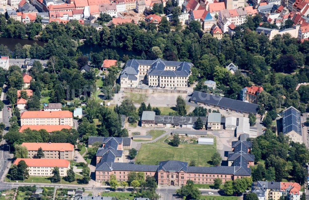 Freiberg aus der Vogelperspektive: Die Berkakademie in Freiberg im Bundesland Sachsen