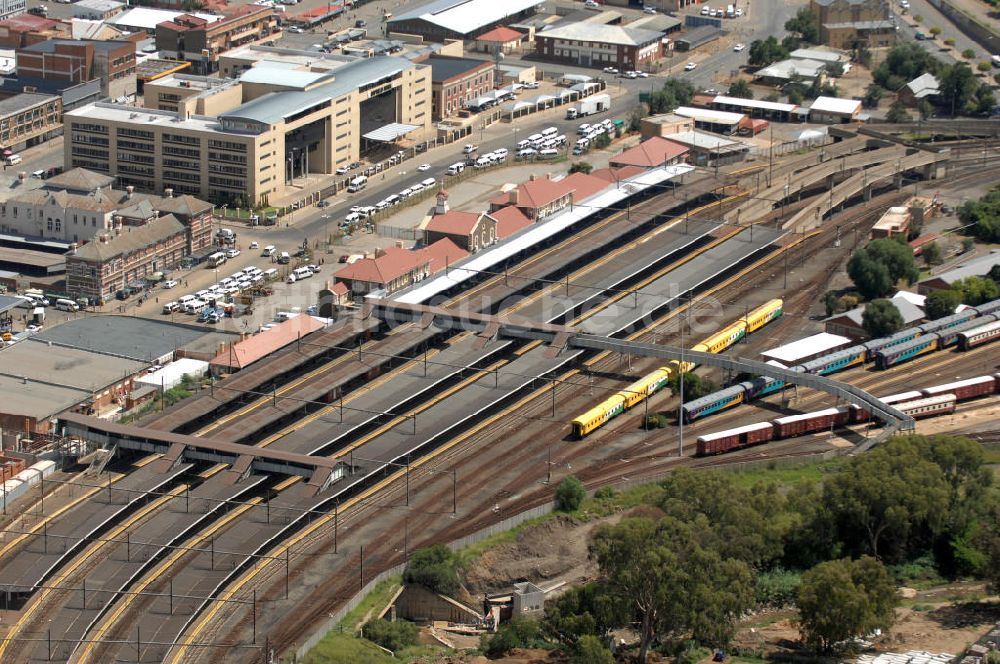 BLOEMFONTEIN aus der Vogelperspektive: Die Bloemfontein Railway Station in Südafrika