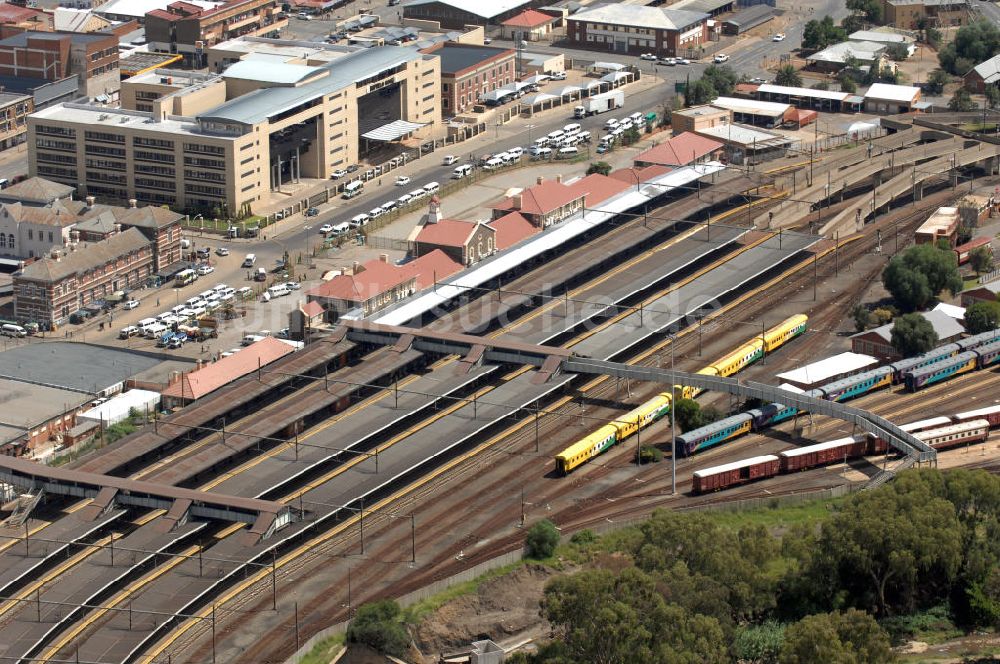 Luftbild BLOEMFONTEIN - Die Bloemfontein Railway Station in Südafrika