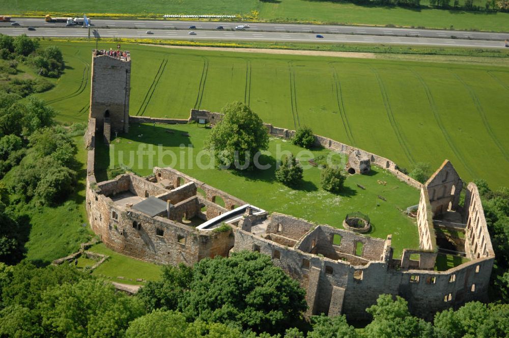 Luftbild Wandersleben - Die Burg Gleichen Wandersleben im Burgenensemble Drei Gleichen Thüringen