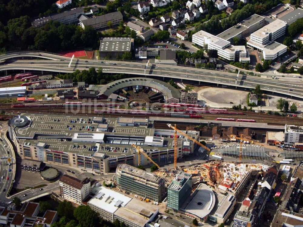 Siegen von oben - Die City Galerie und die Baustelle des Sieg-Carré in Siegen