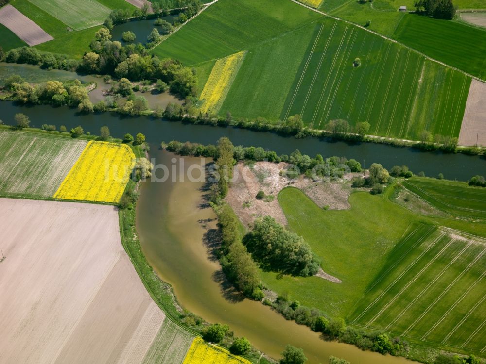 Luftbild Erbach an der Donau - Die Donau im Ortsteil Donaurieden in Erbach an der Donau im Bundesland Baden-Württemberg