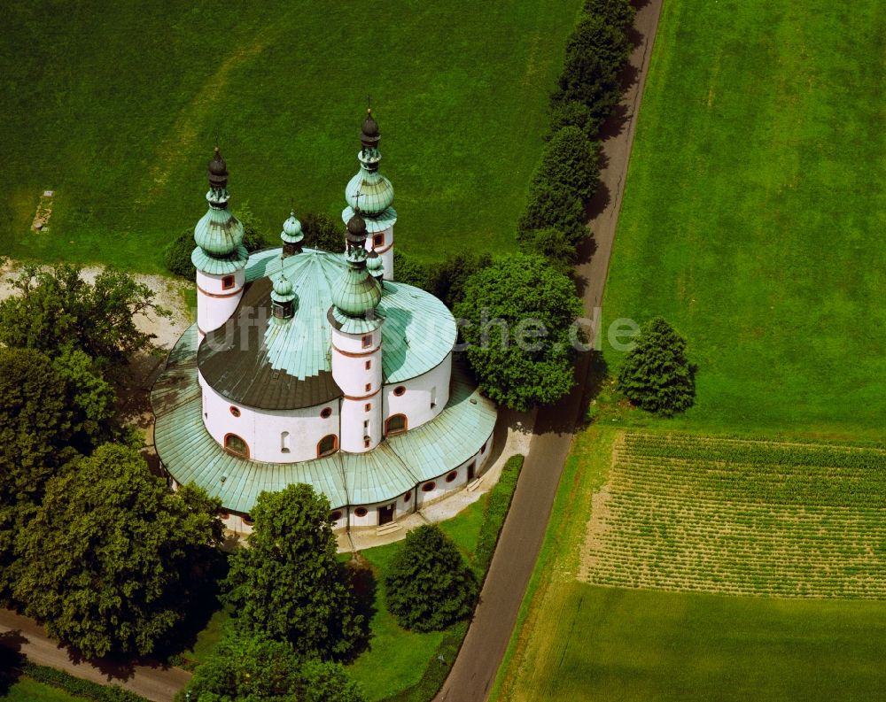 Waldsassen von oben - Die Dreifaltigkeitskirche Kappl bei Waldsassen im Bundesland Bayern