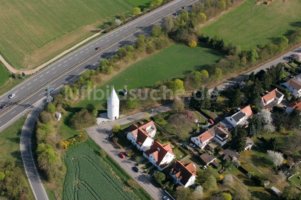 Luftbild Wiesbaden Am Fort Biehler - Die Erbenheimer Warte in Wiesbaden im Bundesland Hessen