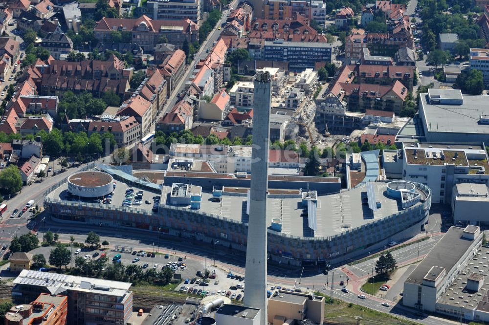 Luftaufnahme Erlangen - Die ERLANGEN Arcaden in der Erlanger Innenstadt