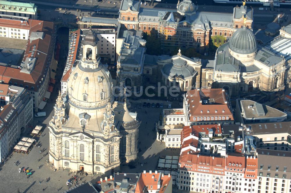 Luftbild Dresden - Die Frauenkirche in Dresden