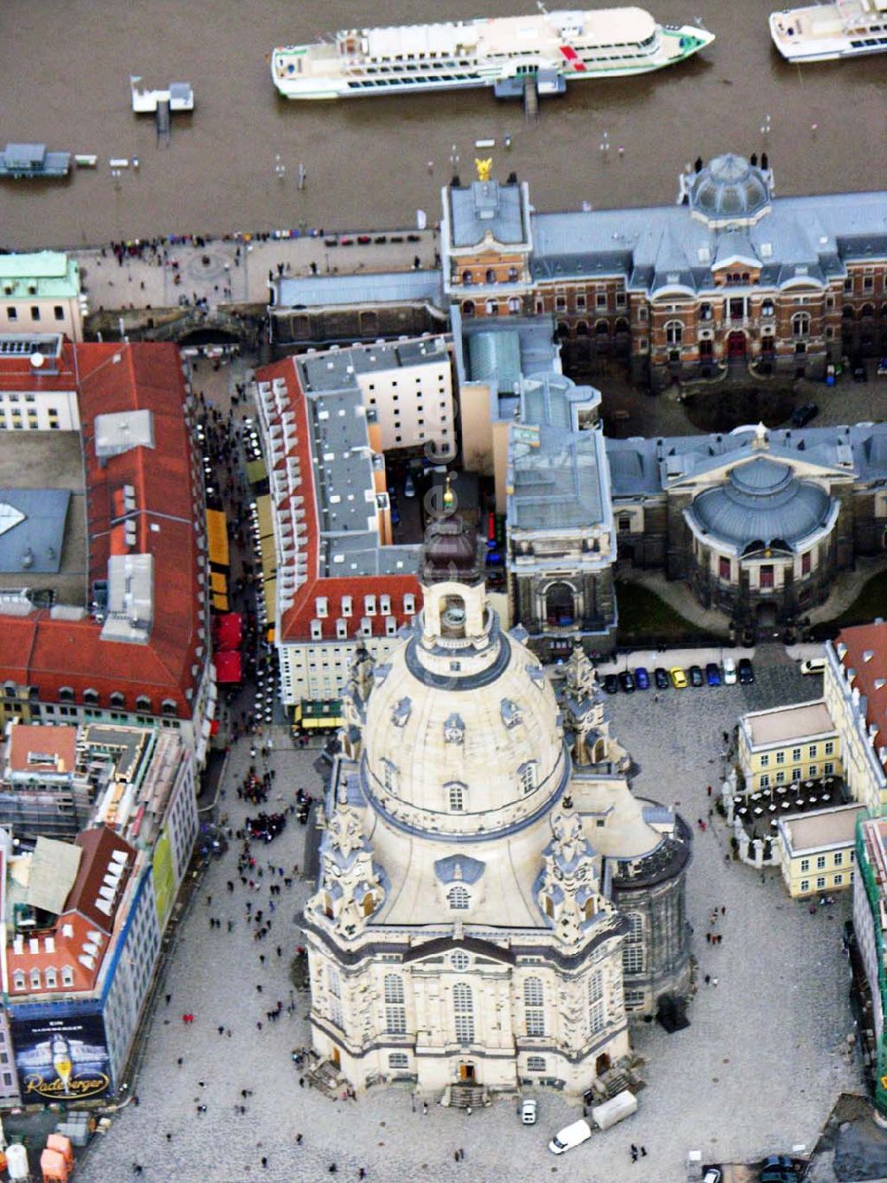 Dresden von oben - Die Frauenkirche in Dresden