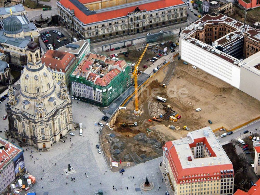 Dresden von oben - Die Frauenkirche in Dresden