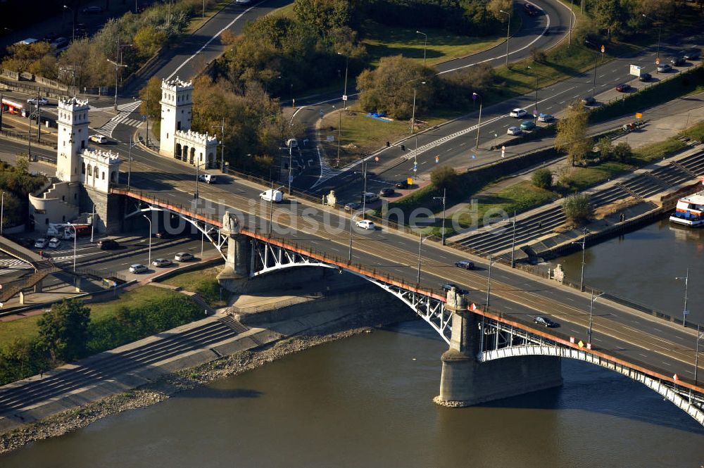 Luftaufnahme Warschau - Die Fürst Poniatowski Brücke Warschau