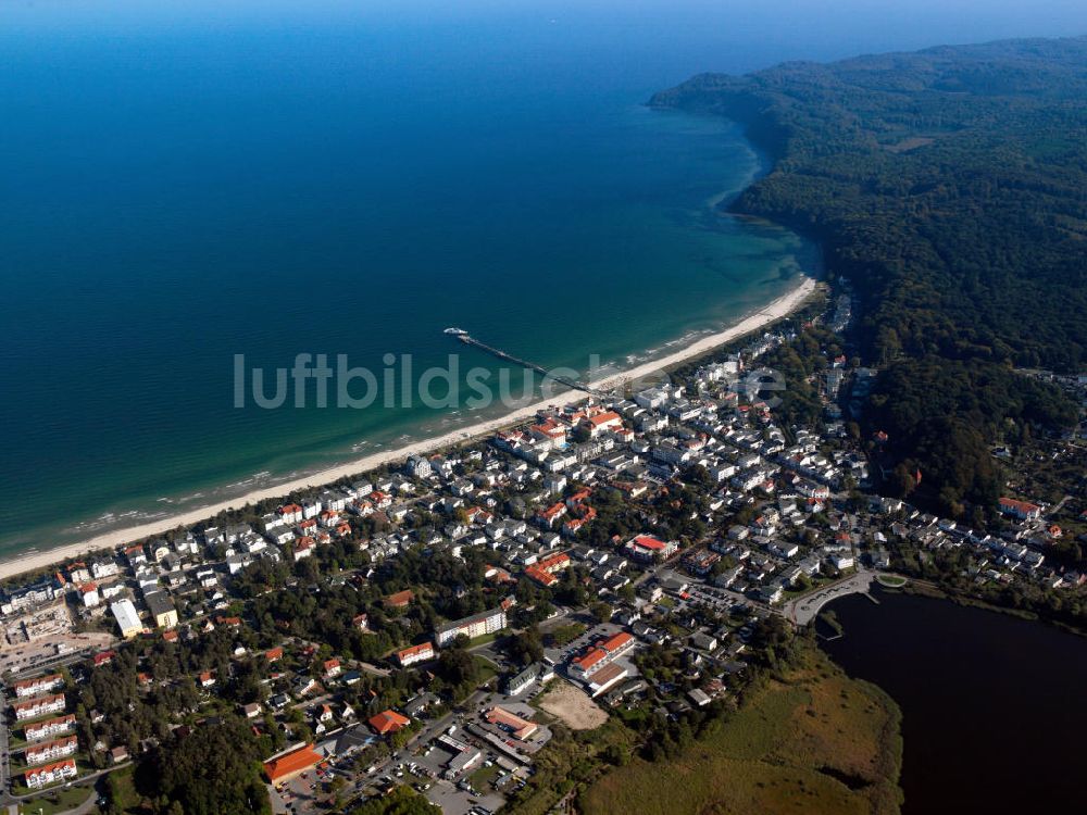 Luftaufnahme Binz - Die Gemeinde Binz an der Ostküste der Insel Rügen in Mecklenburg-Vorpommern