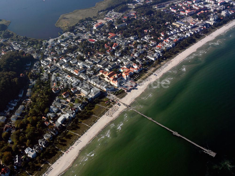 Luftbild Binz - Die Gemeinde Binz an der Ostküste der Insel Rügen in Mecklenburg-Vorpommern