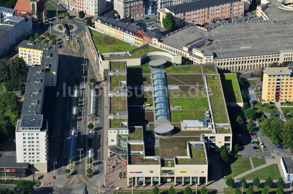 Gera aus der Vogelperspektive: Die GERA Arcaden in der Geraer Innenstadt