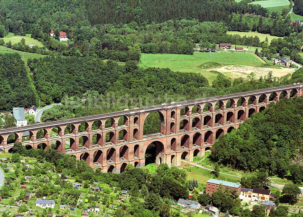 Netzschkau aus der Vogelperspektive: Die Göltzschtalbrücke in der Nähe von Netzschkau in Sachsen